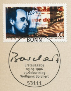 Wolfgang Borchert wurde auch auf einer Gedenkbriefmarke gewürdigt.